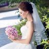 Bride Wedding Veil Double Layer Lightweight Soft Odorless Short Comb Bridal Tulle Hair Accessories Beige
