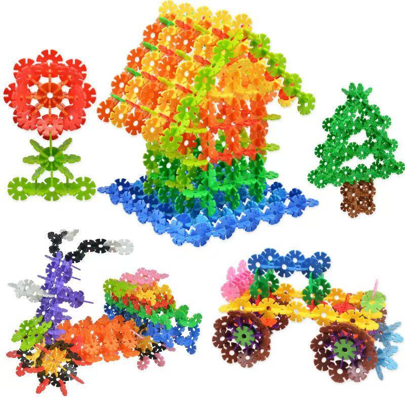 300pcs snow flake toy educativos building blocks brick blocks DIY puzzle educational toys toys for children 6 To 10 Years Kids