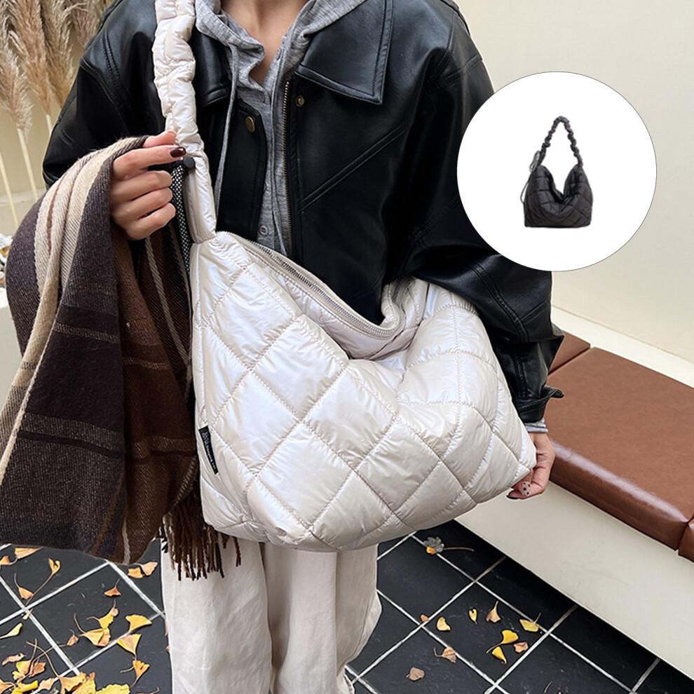 Crossbody Bags for Women Puffer Quilted Crossbody-Navy Blue