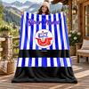 FC Hansa Rostock Custom Name Flannel Blanket Personalized Soft Warm Plush Throw Blanket Customized Gift for Family Friends