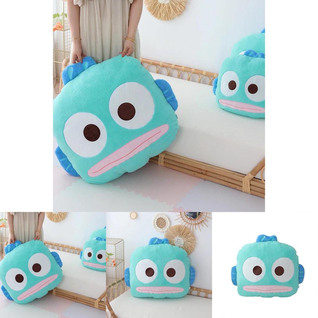 Plyšový polštář Sanrio Hangyodon s vyšívaným designem pro dekoraci obývacího pokoje a ložnice