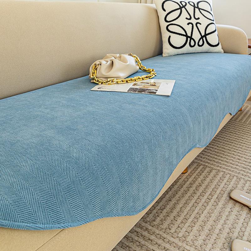 

Диванная подушка в форме синели, нескользящая подушка с узором «елочка», чехол для дивана, спинка, полотенце, не царапается 70*70cm