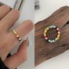 Dopamine Stylish Colorful Zirconia Adjustable Ring For Women With Unique Geometric Design And Colors Eyecatching