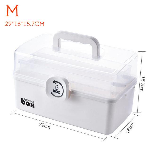 Portable 3 Layers First Aid Kit Medicine Storage Container Large Capacity Family Medicine Organizer Box Family Emergency Kit Box