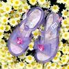 sanrio kids girls sandals clear glass sa9007  purple, 15.0cm