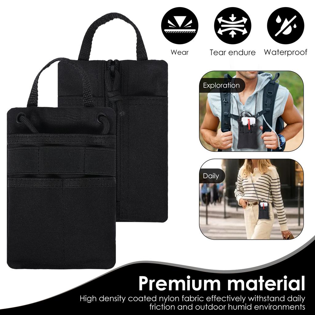 2 Pcs Tactical EDC Pouch Pocket Organizer Tool Bag Multifunctional Wallet Outdoor Sports Camping Hiking Storage Bag