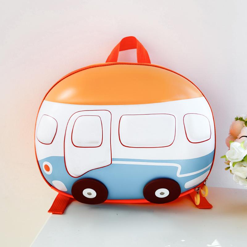 Fashionable Korean-style Kindergarten Schoolbag with A Toy Car, EVA Eggshell, and A Backpack for Boys and Girls