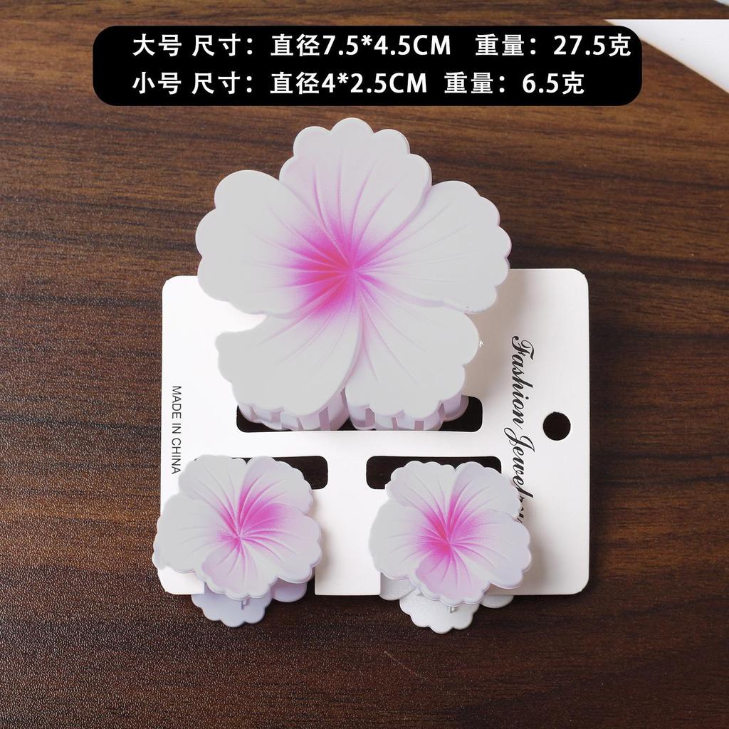 2025 New Egg Flower Grab Clip Retro Color Flower Hair Claw Clip Lady Side Grab Half Grab Back Head Shark