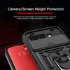 KEYSION Shockproof Armor Case for Google Pixel 9A Silicone+PC Slide Camera Lens Protection Ring Stand Phone Cover for Pixel 9A
