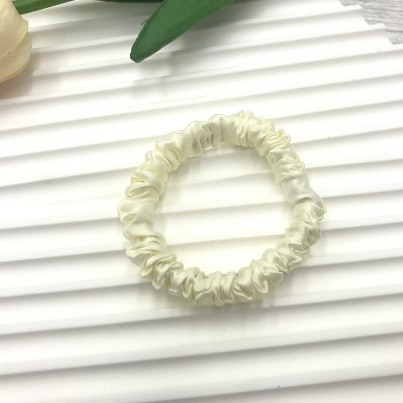 Fashionable Artificial Silk Thin Hair Tie High-Grade Satin Large Intestine Circle Women'S Headstring Hair Ornament