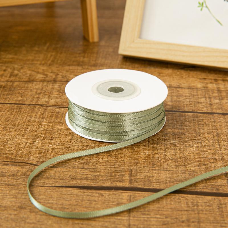 3Mm Thin Ribbon Balloon 1Roll Colorful Rope Ribbon Double-Sided Ribbon Party Card Gift Decoration Diy Packaging Hair Accessories