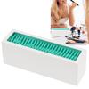 Makeup Brush Holder Display Silicone Cosmetic Lipstick Holder Box Makeup Storage Box(Lake Blue Black )