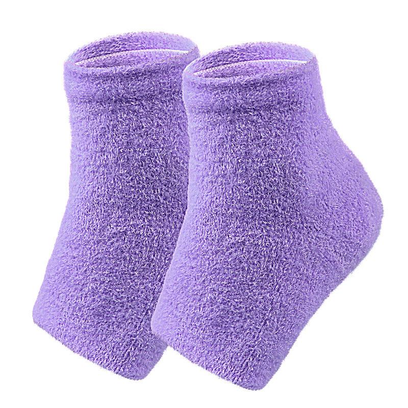 Feather Yarn Gel Heel Socks Hand and Foot Gel Touch Screen Gloves Plant Full Socks Five-finger Gloves