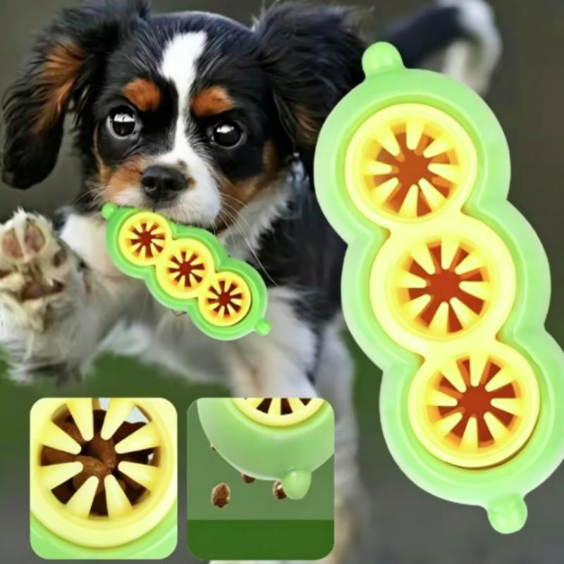 Bite-Resistant Pea Shaped Dog Snack Box Interactive Feeder Toy for Relieving Boredom And Teeth Grinding Puppy Toy