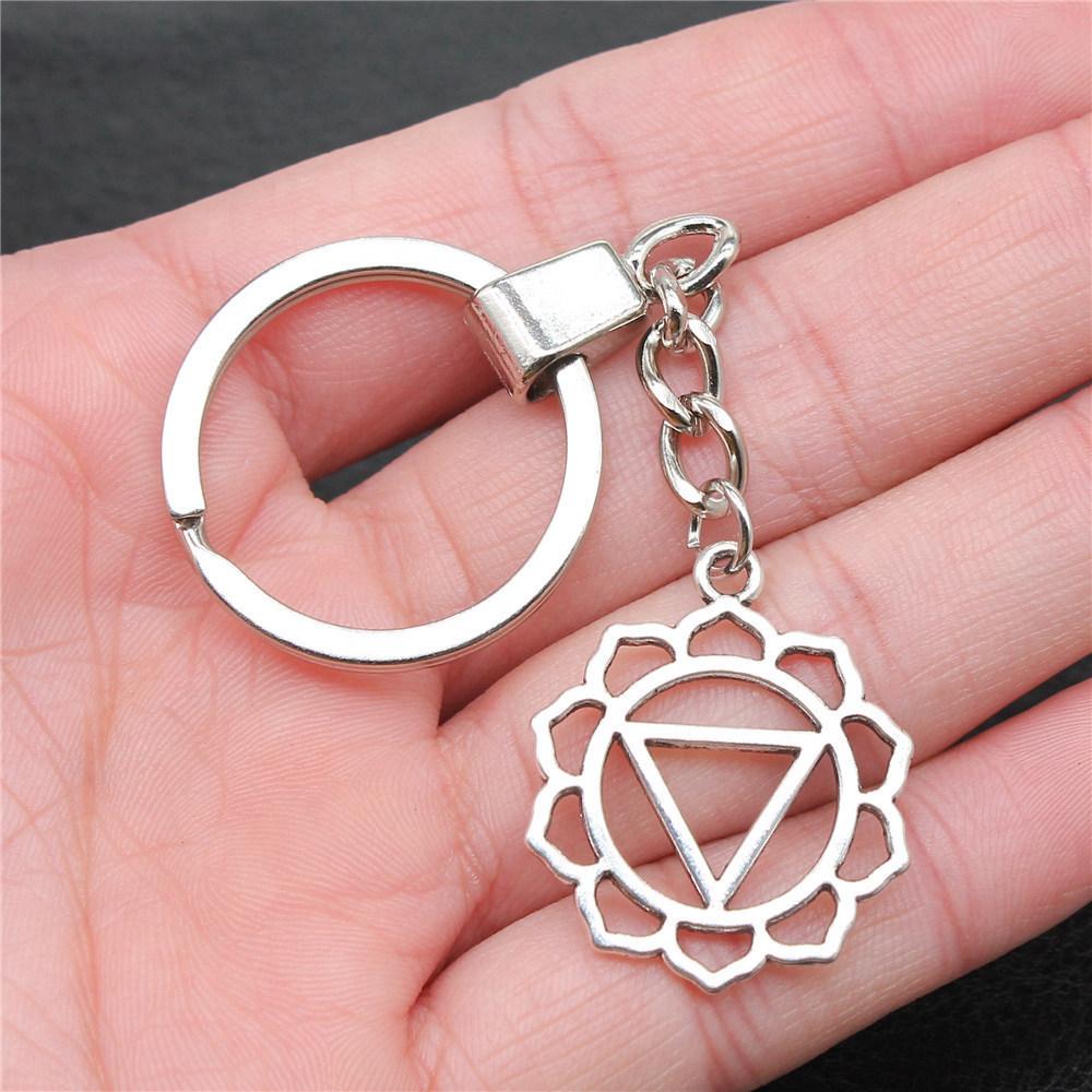 Star of David Talisman Amulet Pendant Antique Bronze Metal Keychain with 30mm Ring for Boys Bag Charm