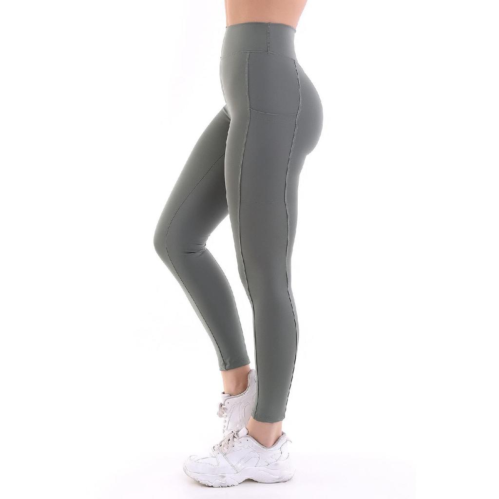 Black Women's Sports Tights Double Pocket Firming Tights Leggings