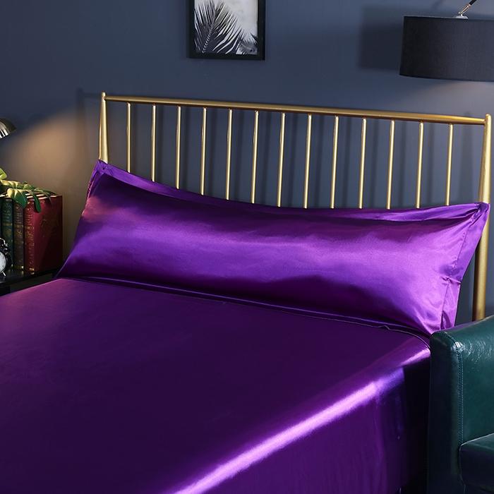 New Summer Washed Silk Long Pillowcase Double Pillowcase Couple 1.2 Meters 1.5m Long Ice Silk Pillowcase Without Sheets