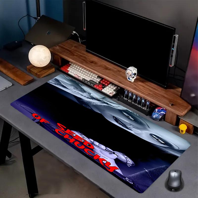 Bride of Chucky Print Mouse Pad, Anti‑Slip Desktop keyboard Mat, for PC Laptop Gaming Working Daily Use, Cool Festival Surprise Gift