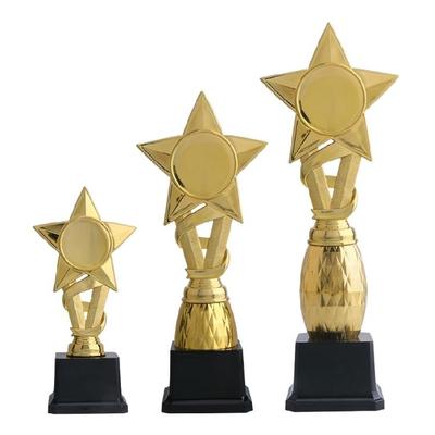 Trophies Fidgets Pentagrams Star Plastic Trophies Bulk Durability Golden Medals Sports Meeting Ornament