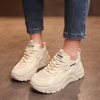 Ins Korean Version of the New Dad Shoes Women's 2024 Autumn Student Sports Running Casual Shoes Platform Heightening Shoes