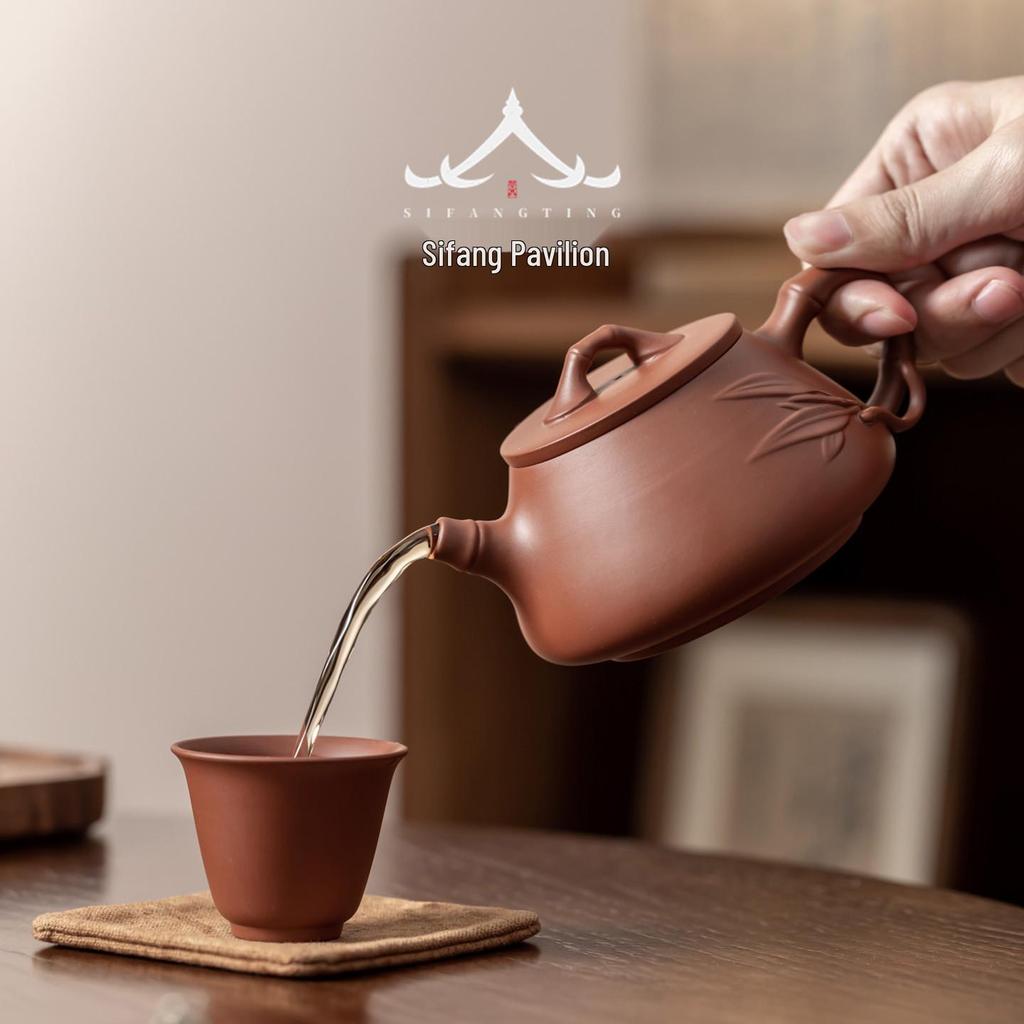 Handmade Yixing Zisha Shi Piao Teapot for Gongfu Tea, Single-Person Use, High-End Artist Design