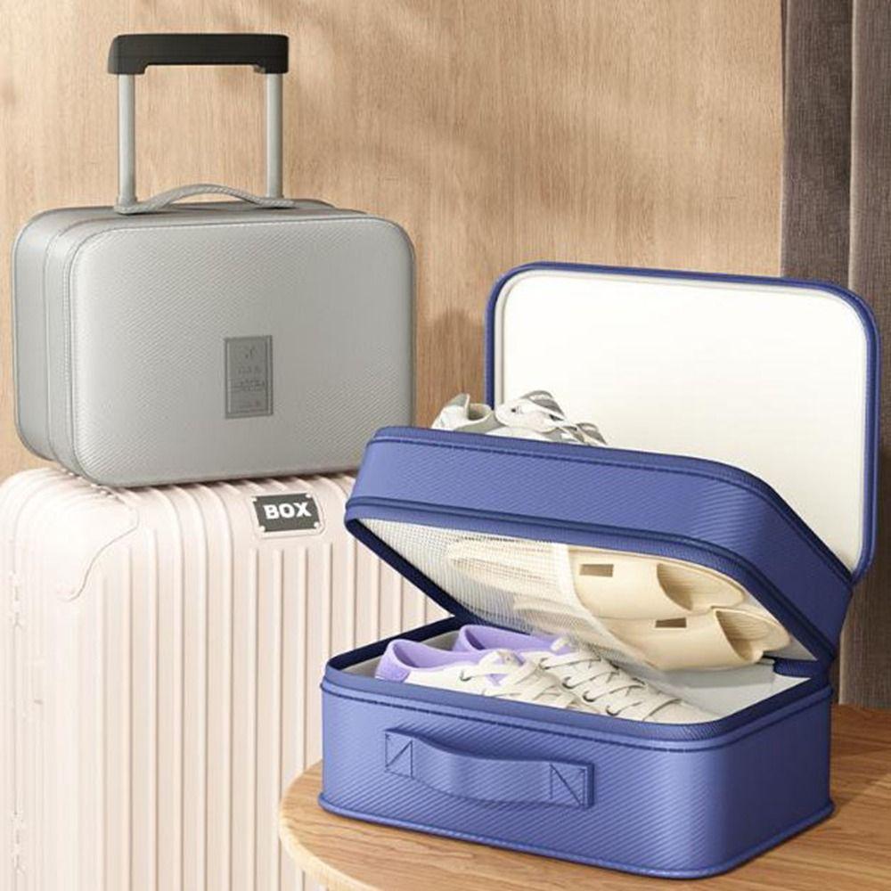 Handliche Reiseschuhbeutel Staubdicht Schimmelresistent Schuhaufbewahrungstasche mit Reißverschluss Große Kapazität Schuh-Tragetasche Geschäftsreise