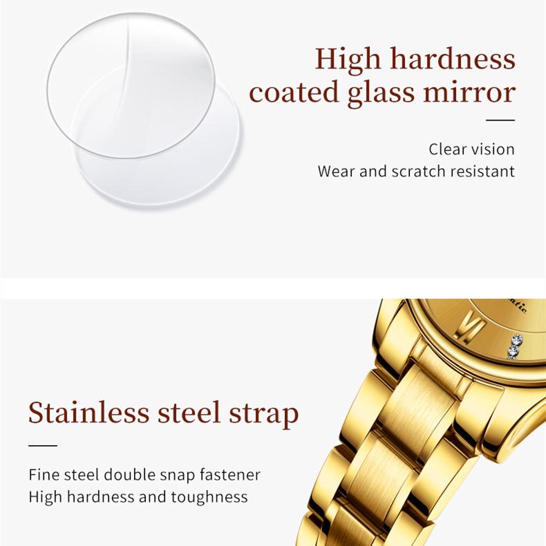 JINSHIDUN Nuevo reloj de negocios y ocio para damas Elegante, ligero, de lujo, informal, resistente al agua, reloj mecánico de calendario único, reloj de alta gama