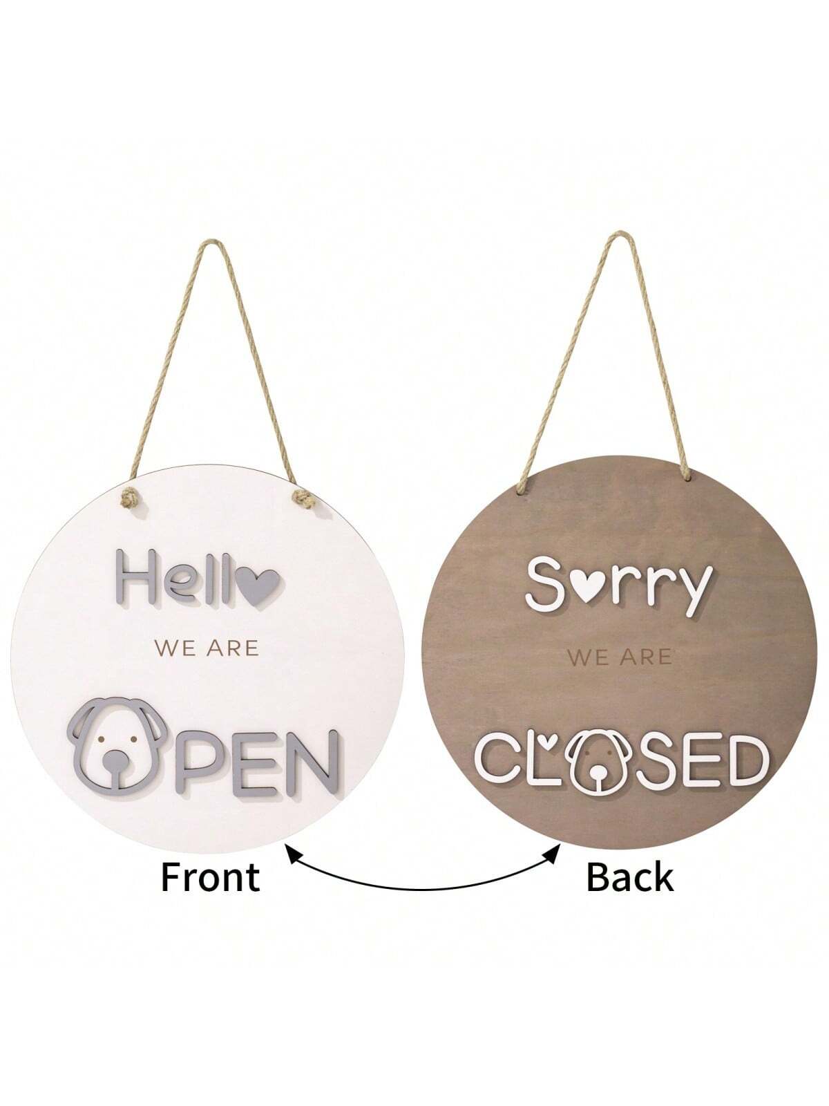 

1 шт. 3D двухсторонняя табличка для бизнеса «Открыто Закрыто» персонализированная на заказ деревянная табличка 30x30cm