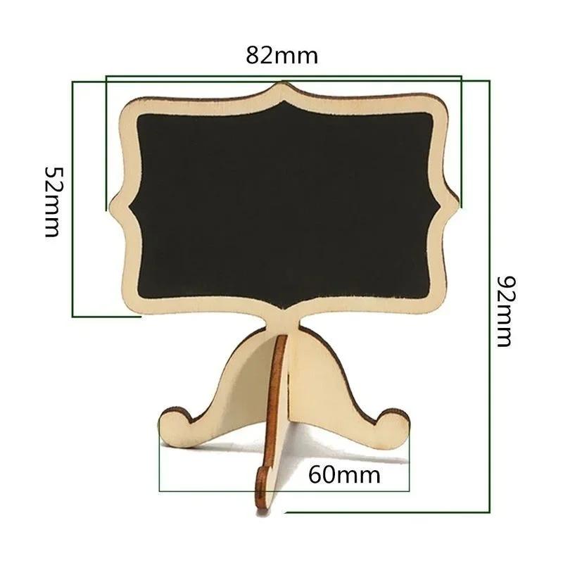 10Pcs Mini Vertical Wooden Blackboard Party and Wedding Desktop Message Board Festive Desktop Decoration Display Graffiti Board