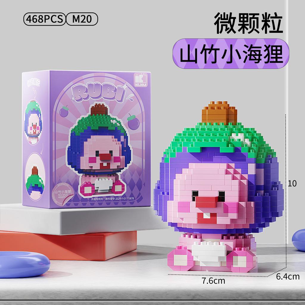 Bloques de Construcción Micro Fruit Loopy Losto Bear Little Beaver Modelo Puzzle Anime Mini Figura de Ladrillos Juguete Para Regalo de Navidad