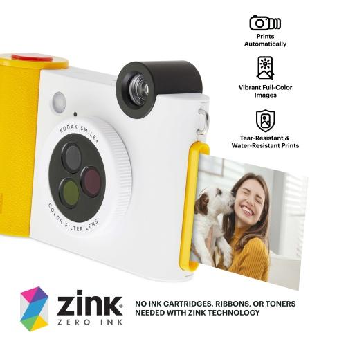 Kodak Smile+ Instant Print Camera, 2X3'', White