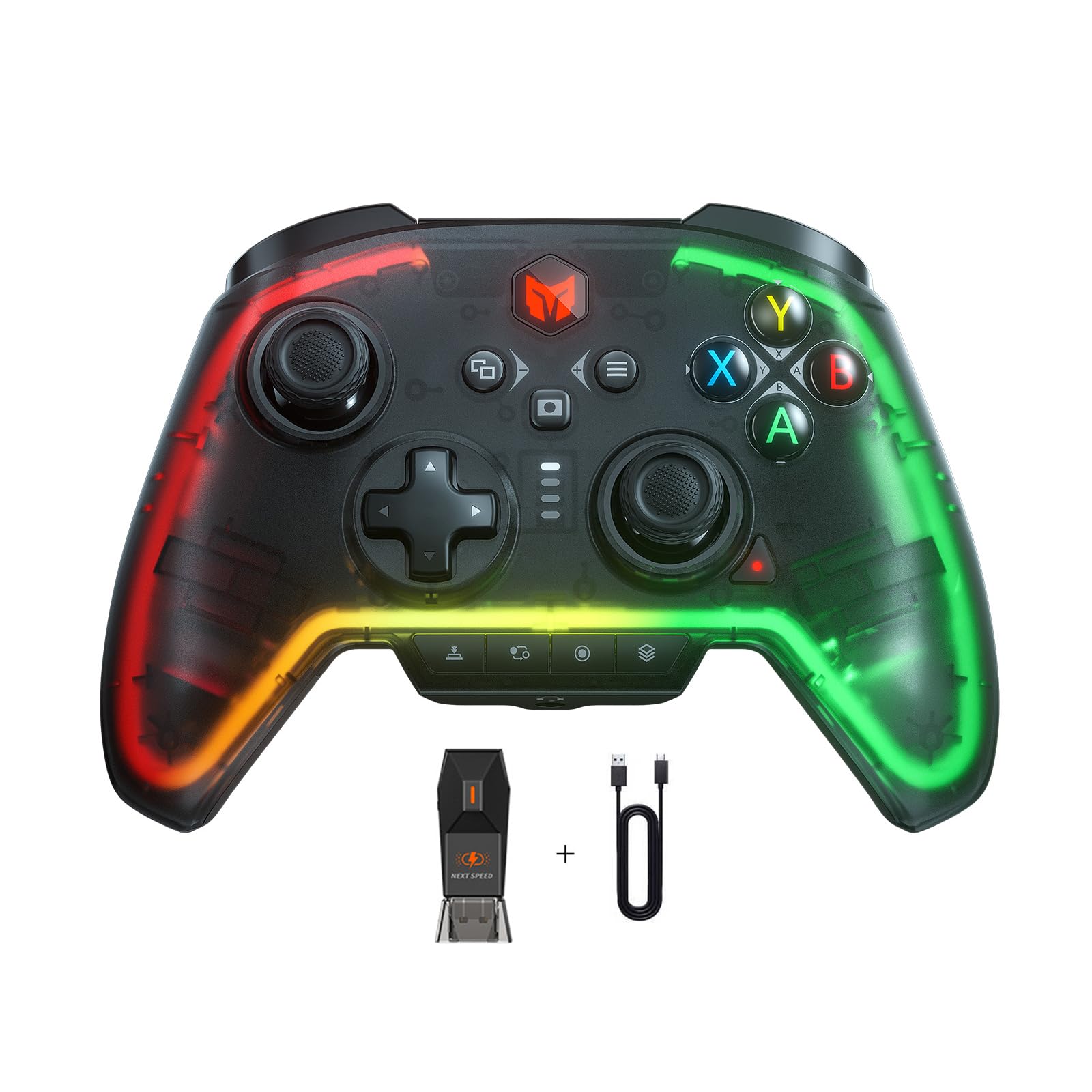 

Wireless Controller, BIGBIG WON Rainbow 2 Pro PC Controller, 6-Axis Gyro Sensor, Hall Effect Triggers, ALPS Joystick, Custom Buttons, 3.5mm Audio Game