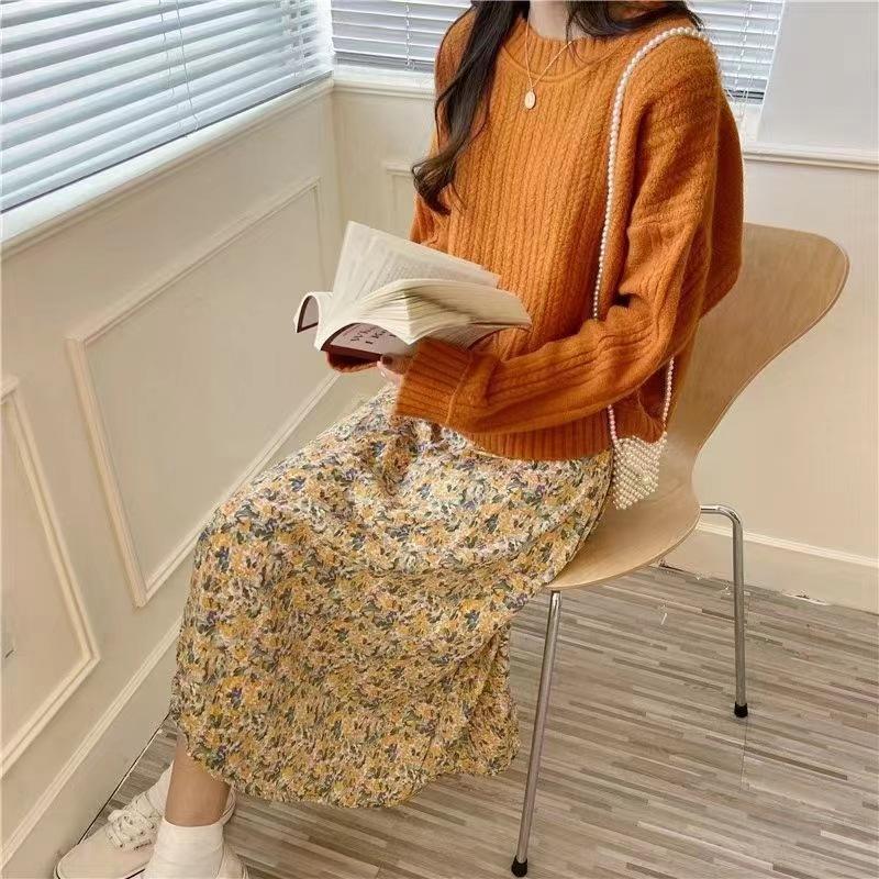 

Новый ретро призматический пуловер женский осенне-зимний вязаный свитер с длинным рукавом свободного кроя универсальный топ One Size