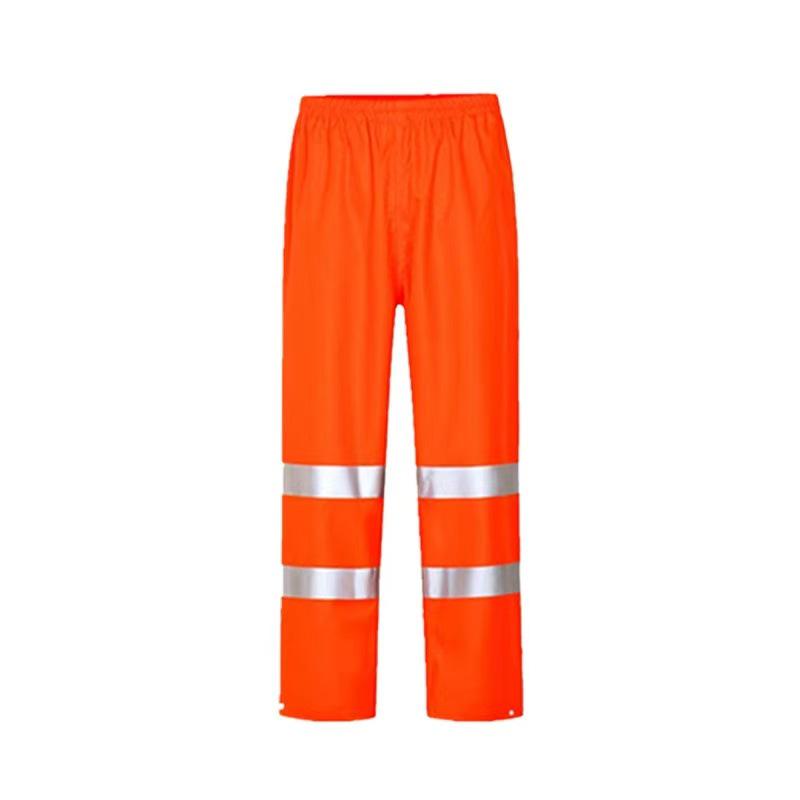 High-Visibility Reflective Rain Pants for Traffic and Patrol Safety