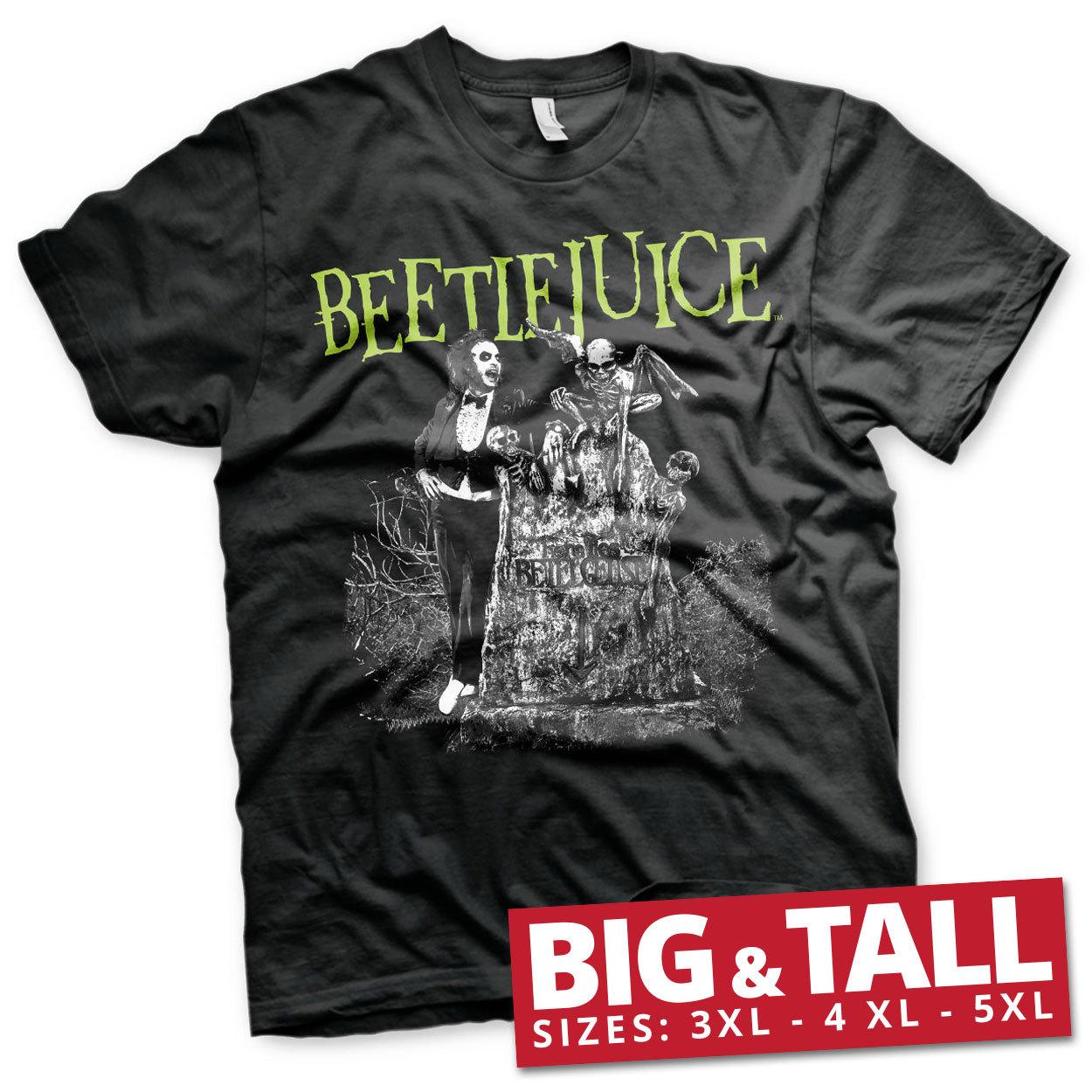 Officially Licensed Beetlejuice Headstone Large Tall 3XL 4XL 5XL Mens T- M