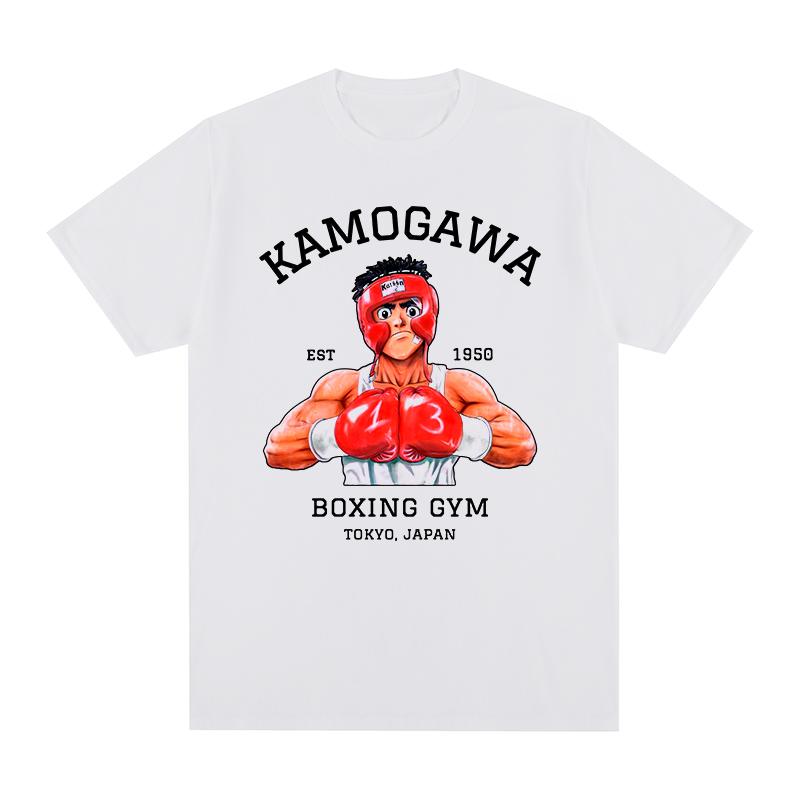 

KBG Hajime no Ippo Винтажная футболка Хлопковая мужская футболка Новая футболка Женские топы S