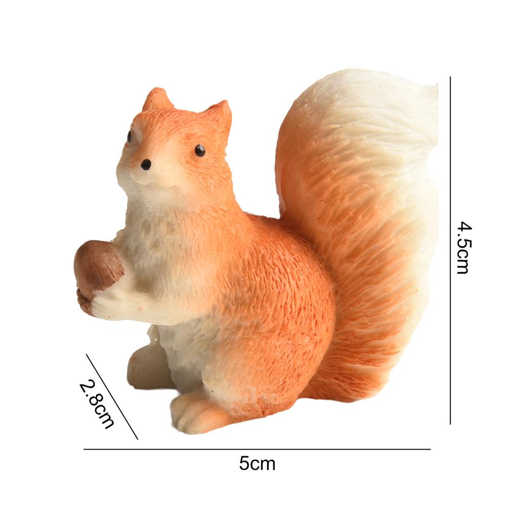 Cute Decorative Piece Adorable Resin Squirrel Model to Brighten Up Your Space with Natural Charm and Character
