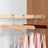 1/2 PCS Multi-functional Solid Wood Clothing Eight-hook Hanger Underwear Sling Belt Vests Silk Scarf Hooks Wardrobe Organizer