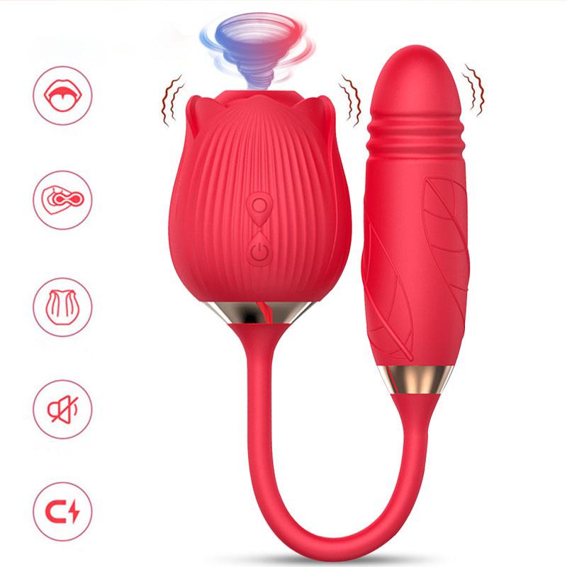 Vibrátor Sucker Toy Sání jazyka Růžová Ženská bradavka 3D bezdrátový stimulátor Masážní přístroj Anální Láska Sex Hračky Klitoris Sání