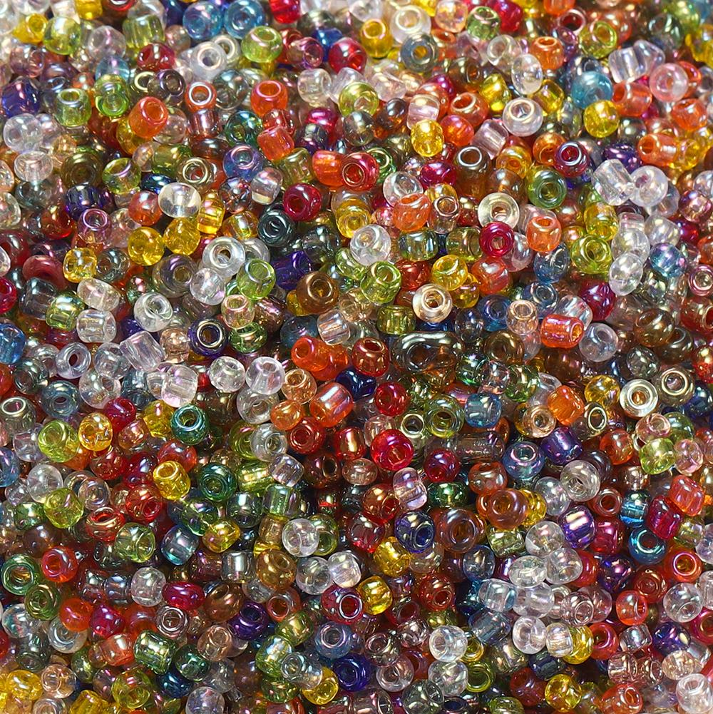 800/1600pcs 2mm Colorful Charm Seed Beads Glass Irregular Spacer Loose Bead for Necklace Earrings DIY Jewelry Making Supplies