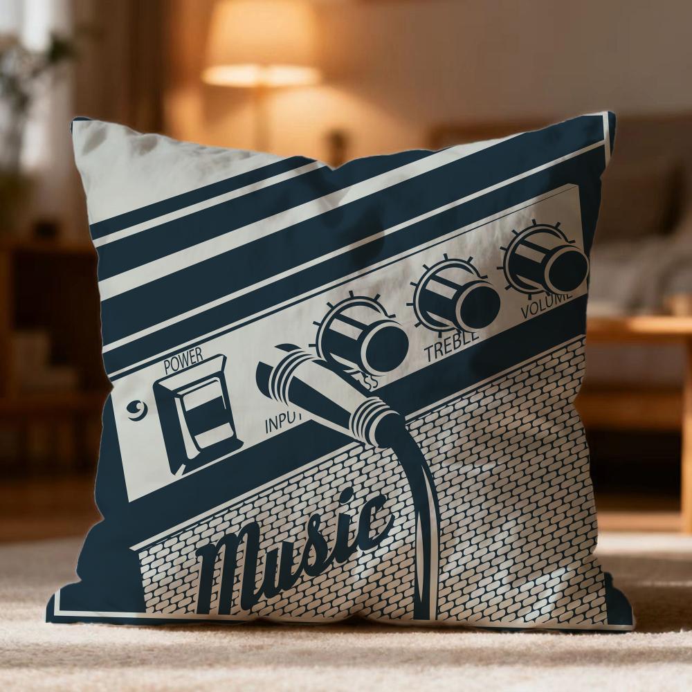 Hot Retro Speaker Cushion Cover Soft Washable Pillow Case Multi-Scene for Couch Bed Travel Office Use