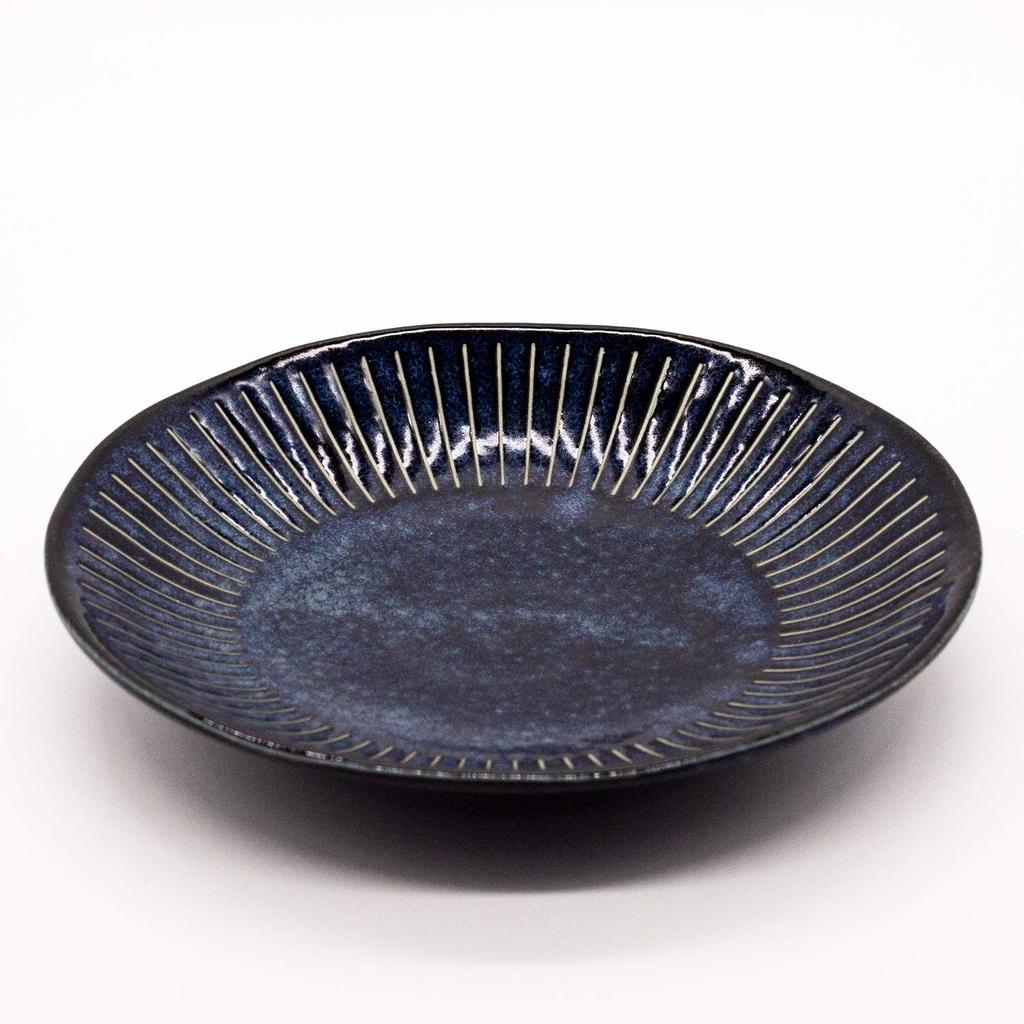 Mino Ware Lightweight Serving Diameter Set of Sea Made In Japan Plates, Approx. 17cm, 5, Blue, 506-11