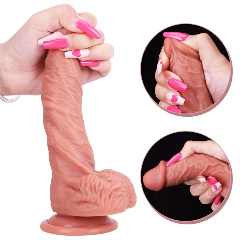 Women's Liquid Silicone Hardness Imitation Phallus Texture Adult Sex Toys