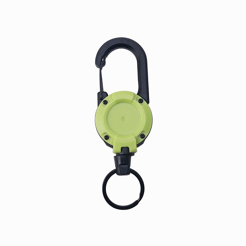 

Outdoor Camping Easy Pull Buckle Telescopic Buckle Steel Wire Rope Multifunctional Keychain Camping Rebound Anti Loss Rope Easy Pull green,1pc