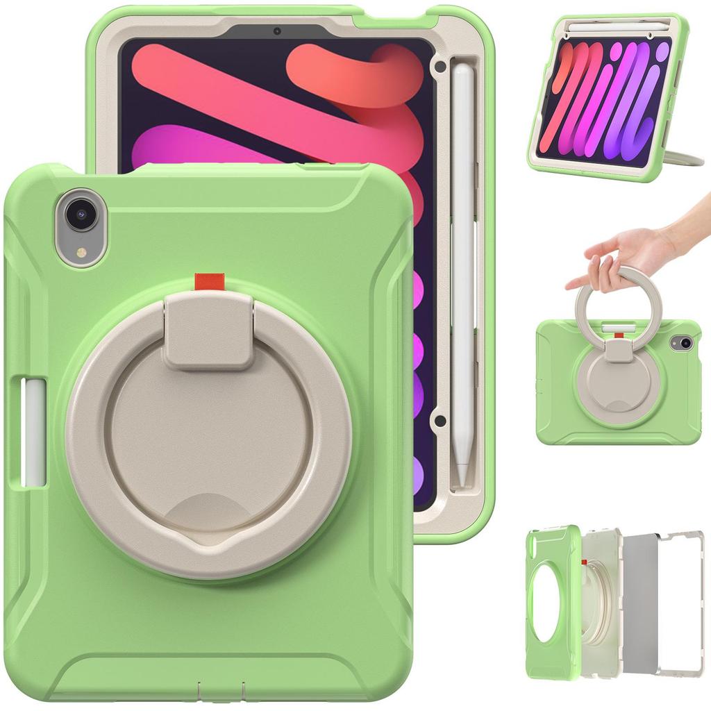 iPad Mini 6 Protective Case with Rotating Stand & Large Handle