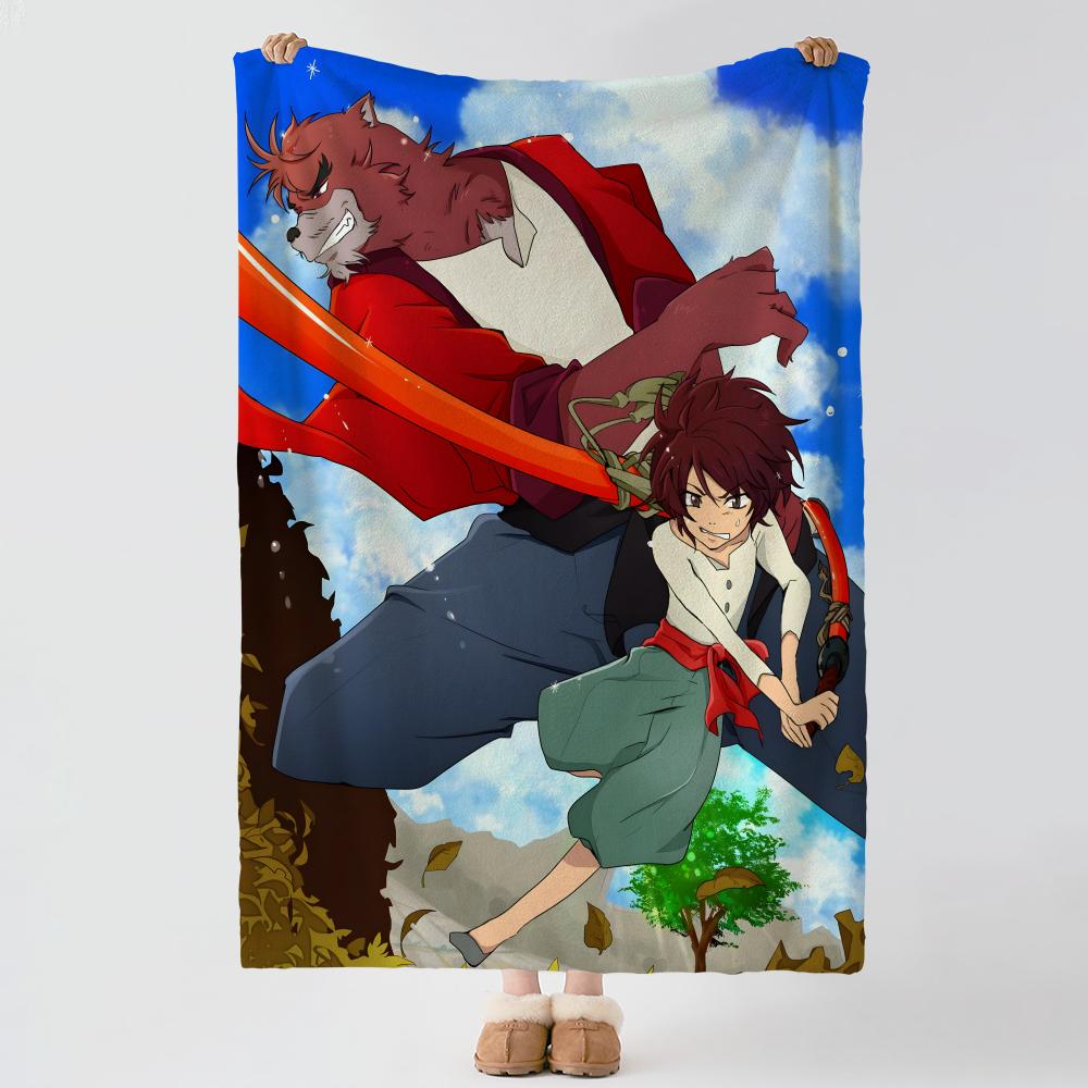 anime T-The Boy and the Beast-T Throw Thick Comfort Flannel Quilt, Multi-scene Use Indoor Outdoor Daily Nap