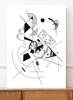 Poster Kandinsky Black and White Composition