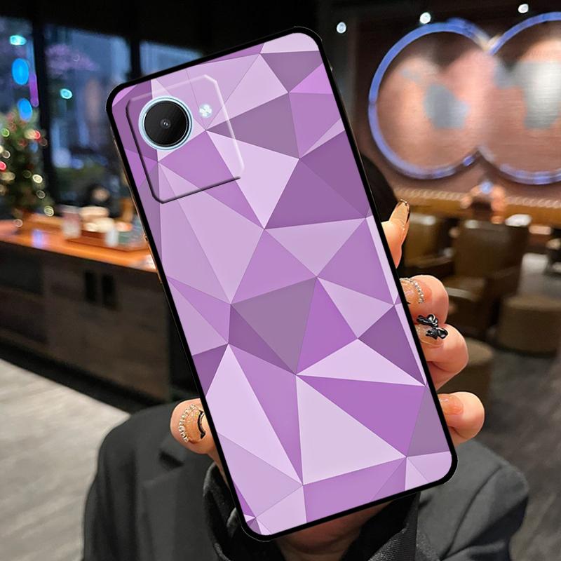 Geometric Abstract Crystal Case For Realme 14 Pro Plus 13 12 11 15 GT6 GT7 Pro C55 C51 C35 C53 C61 C65 C67 C63 C71 C75