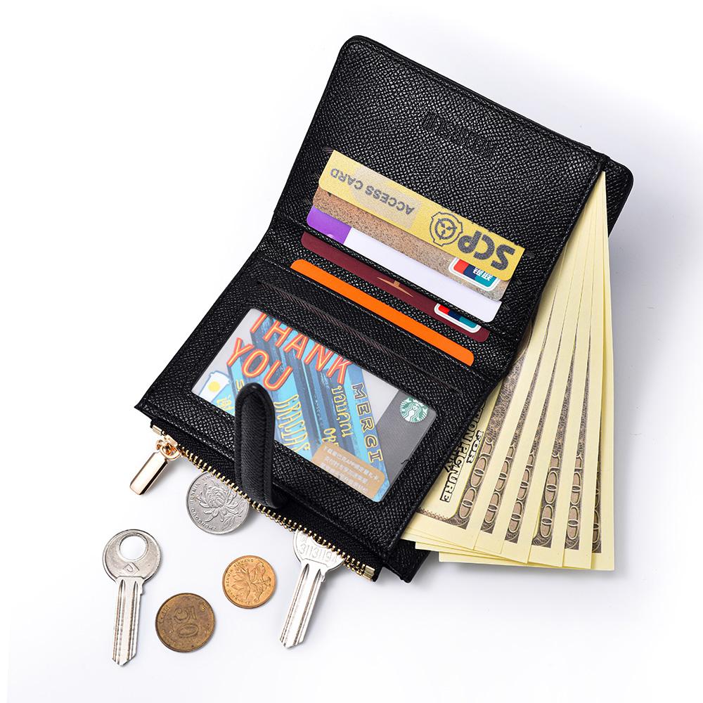Women Solid Color Short Wallet Unique Design Fashionable Minimalist Large Capacity Bag Luxury Vintage Classic Wallet