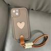 Applicable To Apple 17 Mobile Phone Case Love Anti-drop Wrist Rope iPhone16/15/13/12 All-inclusive Silicone 11Pro